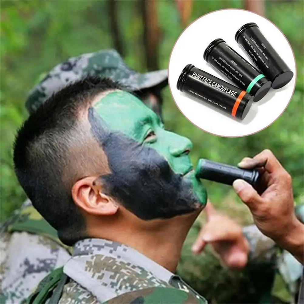 Jungle Camouflage Face Paint Oil 3/5 Color with Mirror Outdoor