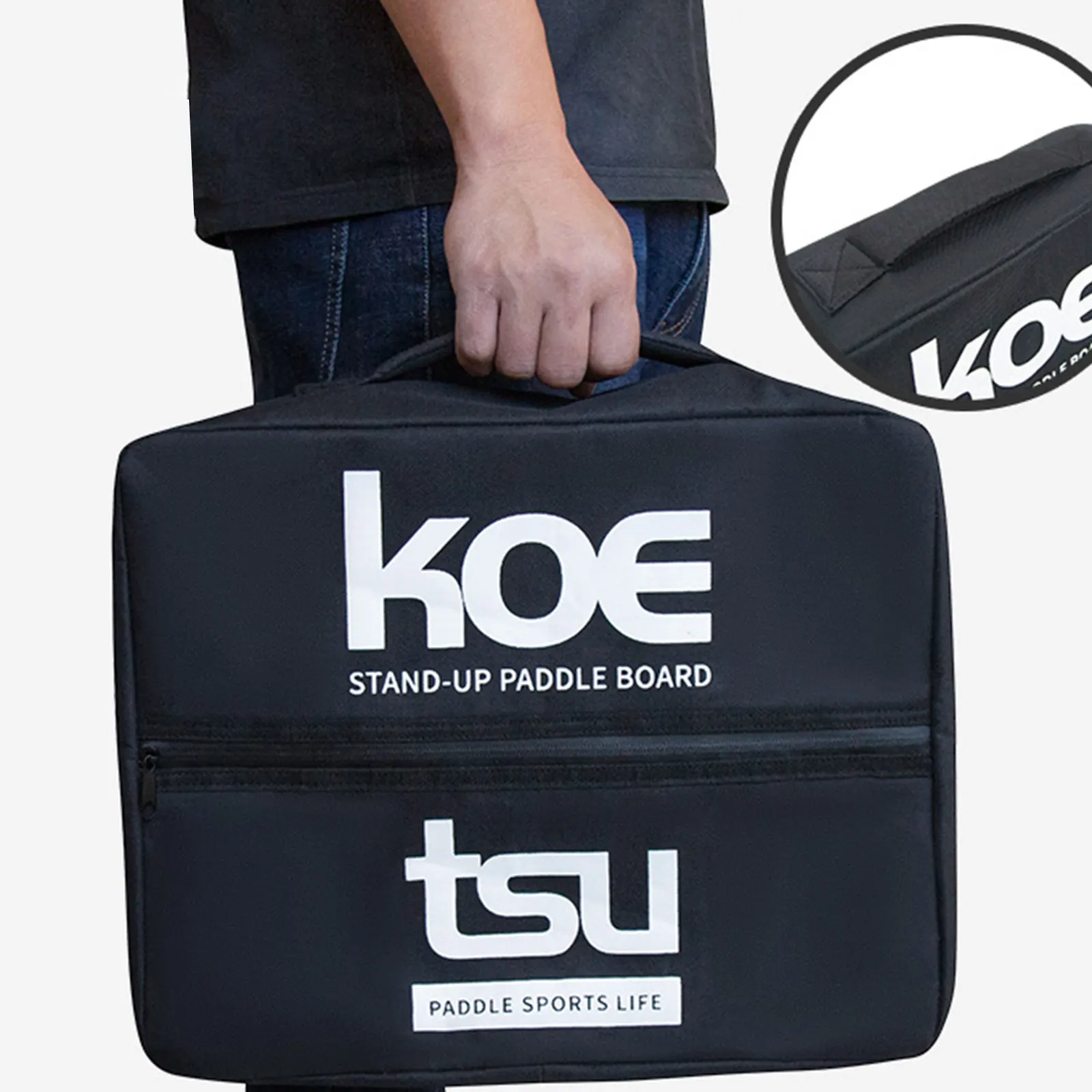 Portable Stand Up Paddleboard Cooler Bag Deck Pouch Zipper with Fixed Buckle for Kayaking Fishing Camping Surfboarding Outdoor