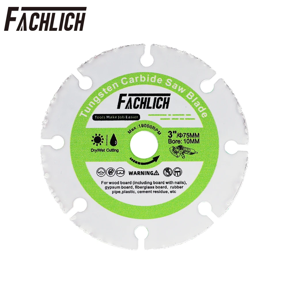 FACHLICH 1pc 3inch Diamond Cutting Disc Wood for Hand Saw Wood Board PVC Pipe Plastic Bore10mm