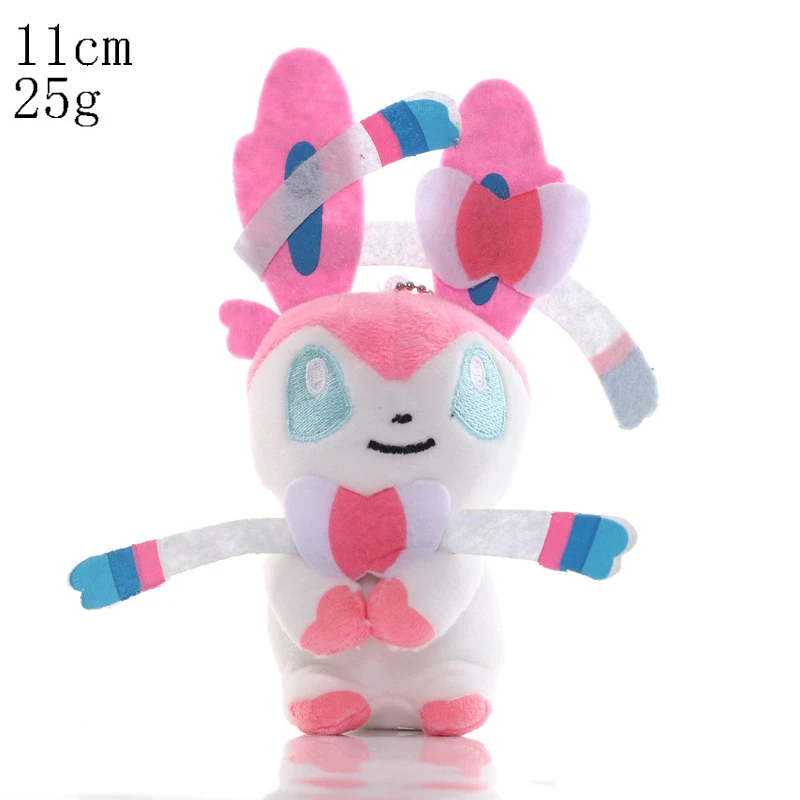 thumbnail image 1 of 10-14cm Pokemon Plush Stuffed Toys Pikachu Squirtle Gengar Psyduck Eevee Cartoon Figure Keychain Pendant Doll Baby Birthday Gift, 1 of 5