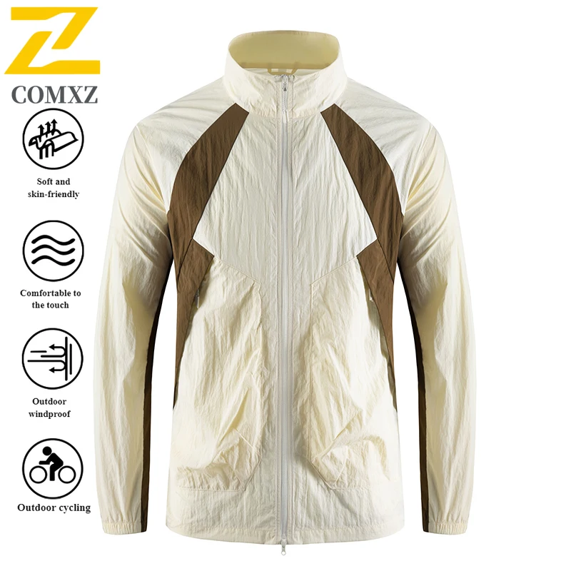 UV Protection Jacket Unisex Spring-Summer UPF50+ Lightweight Quick-Dry Fishing Skin Coat with Color Block Sunscreen clothing2025