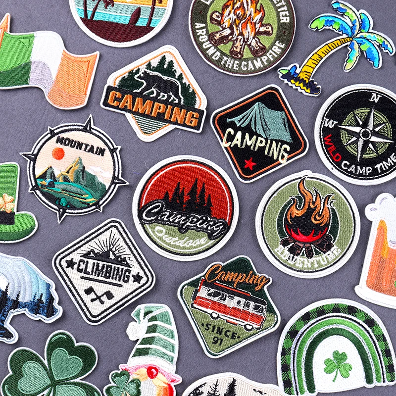 Mountain Climbing Patches On Clothes Camping Outdoor Iron On Patch For