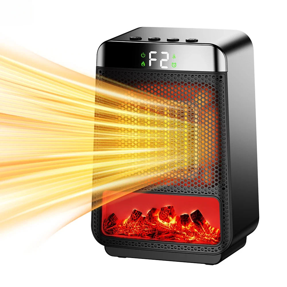 Hot Air Blower Electric Heater Heating Fans 1500W PTC Space Heater for Room Desktop Portable Fan for Home Office