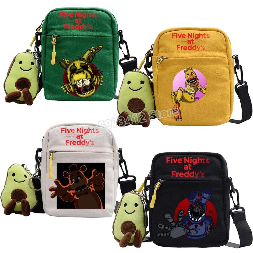 Kids Fnaf Crossbodybag Game Anime Five Night At Freddy Cross Body Bags For Kids Messenger Purse Con Avocado Hanging Ornament