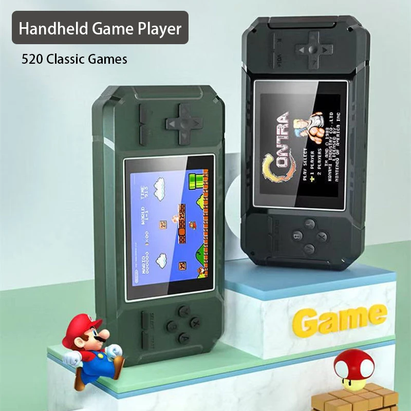 Retro Handheld Game Player 3.0 Inch Color HD LCD Screen 8 Bit Mini Portable Video Console AV Out Build-in 520 Games Kids Gift