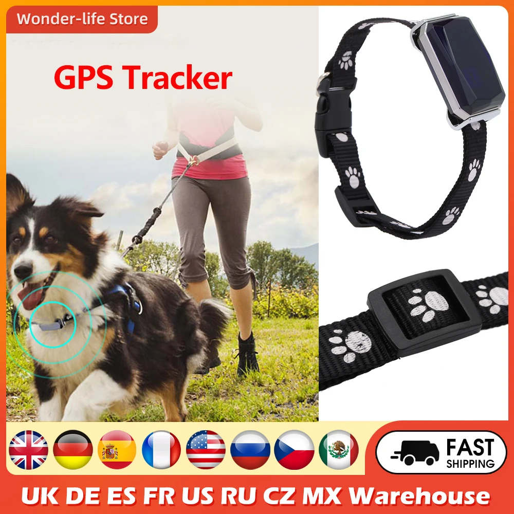 IP67 Waterproof Pet Collar GSM AGPS Wifi LBS Mini Light GPS Tracker for Pets Dogs Cats Cattle Sheep Tracking Locator