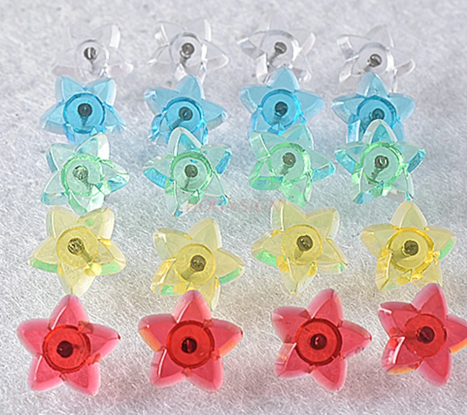 100pcs 투명 스타 혼합 색상 푸시 핀 유치원 장식 버튼 코르크 네일 사진 벽 아트 네일 I 자형 네일