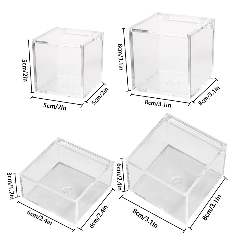 Transparent Jewelry Gift Boxes Acrylic Square Storage Box Small Gift Packaging Boxes Chocolate Candy Storage Bag Home Storage 6