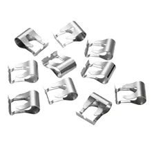  10 Pcs Car Windshield Windscreen Wiper Linkage Repair Clips For Auto Spring Repair Clamp Accessories Metal Silver Car Accesories 