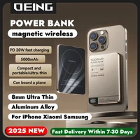 High Quality Alloy Power Bank 10000mAh PD20W Fast Charger Macsafe Powerbank Magnetic Wireless Charger For iPhone Xiaomi Samsung 1