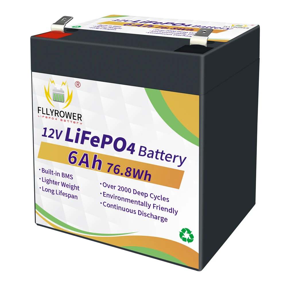 Bateria Recarregável do Fosfato do Ferro do Lítio para Trotinetes Solares do Vento Ciclo Profundo Lifepo4 12.8v 6ah 10ah 12ah 20ah Estoque dos Eua