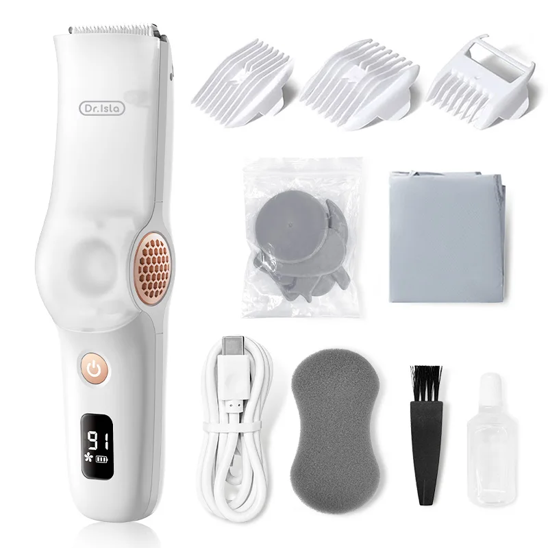 Dr.isla Hair-absorbing Hair Clipper Low Noise Baby Hair IPX7 Waterproof Household Children Clipper Electric Baby Care