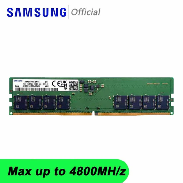 Samsung Desktop Memory Stick DDR5 RAM 16GB 4800MHz Original Memory U DIMM  288pin for Computer Dell Lenovo Asus HP