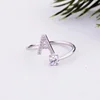 925 Sterling Silver Adjustable Letter A-Z Alphabet Adjust Open Rings For Women Bridal Wedding Wholesale Indie Anillos 2024 New 4