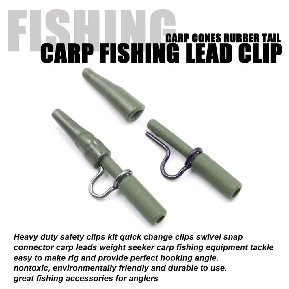 Mini Lead Clips & Tail Rubbers Cone Carp, Fishing Tackle Kit