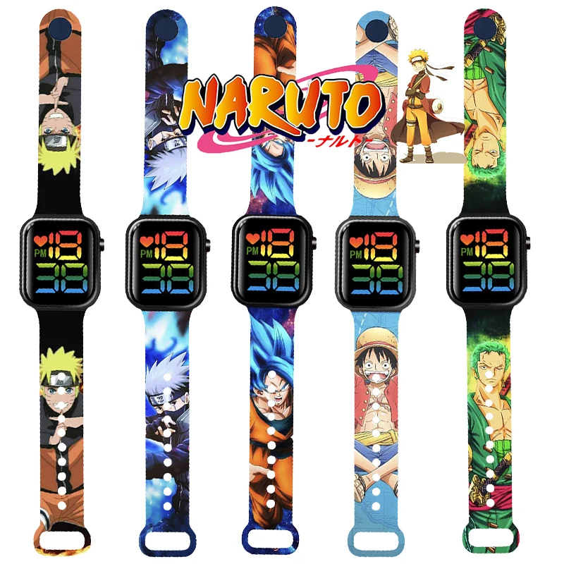 Naruto Kakashi Kids Smart Watch Ultra Light Led Digital Watch Impermeabile Smart Touch Screen Per Bambini Ragazzi Ragazze Orologi Regalo