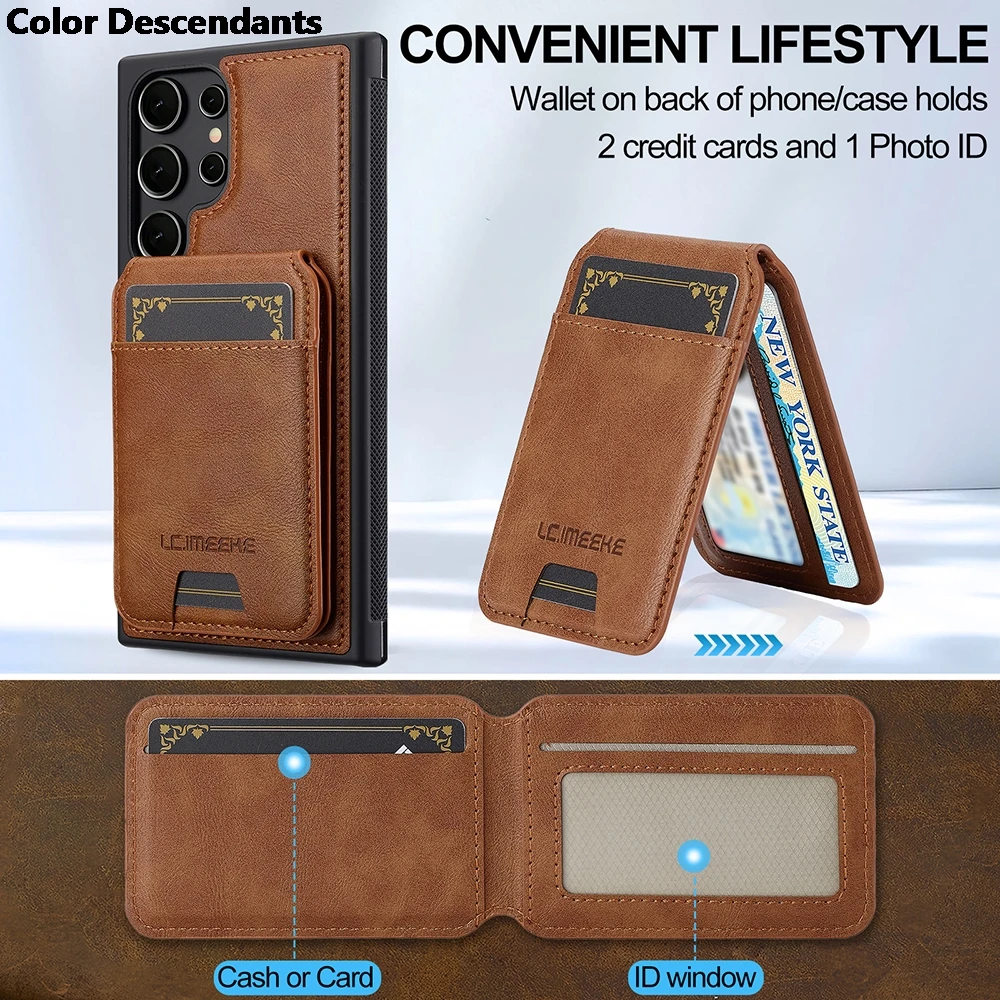 Magnetic Card Pocket Wallet Case with Mag-Safe and RFID Shielding