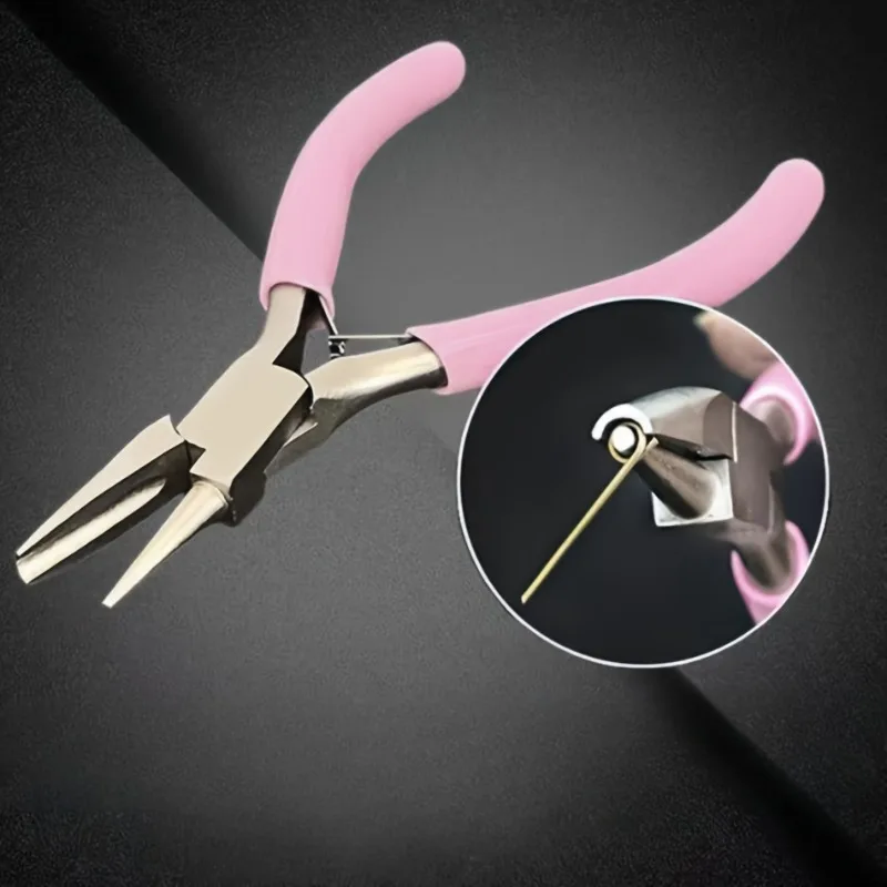 Mini Pliers Wire Winding Half Groove Half Round Nose DIY Hand Tool