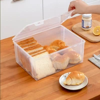 Food Grade Hermetic Containers for Food Transparent Sealed Plastic Container with Lid Breadboxes for Bread Storage Kitchen 1