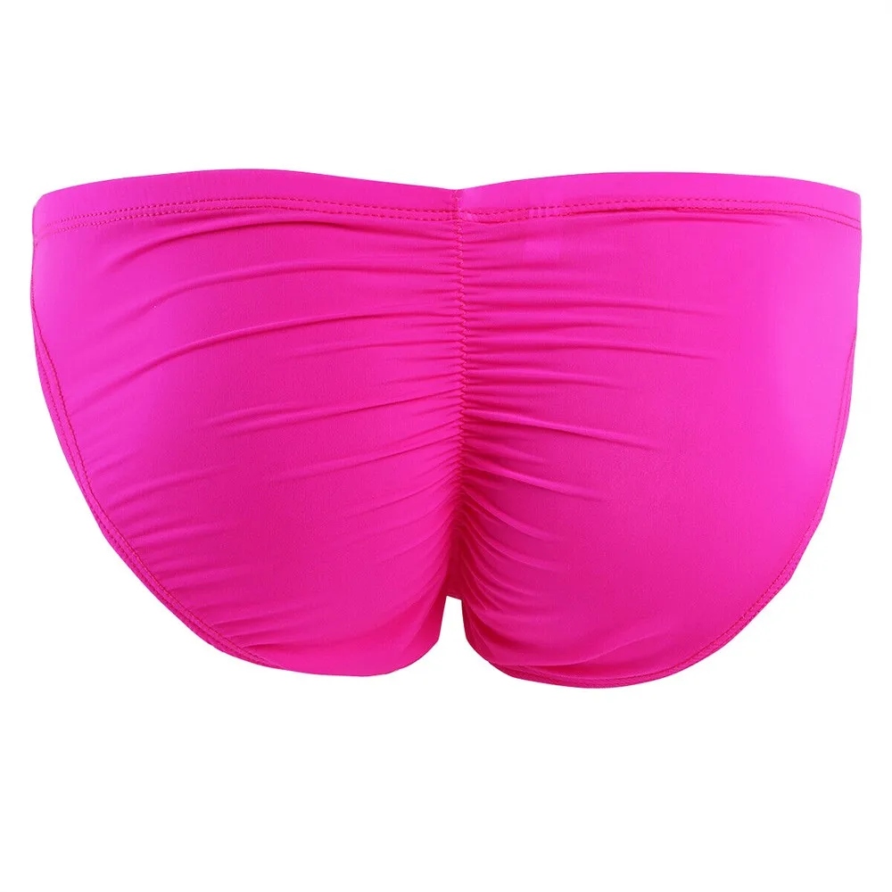 Faringoto Calzoncillos Sin Costuras Para Hombre, De Seda De Hielo, Ultra Delgados, Transpirables, Sexis, Con Bolsa Convexa En U, Calzoncillos Tipo Bóxer, Blanco, Small
