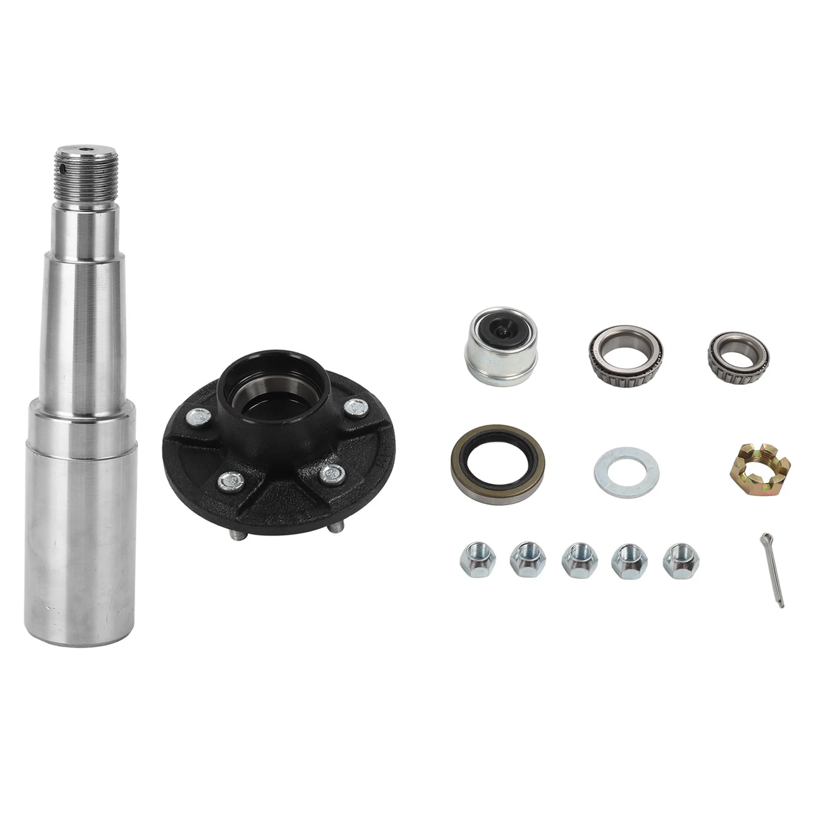 The ROP Shop  Trailer Axle Kit Assembly W/ 4 on 4 Bolt Idler Hub