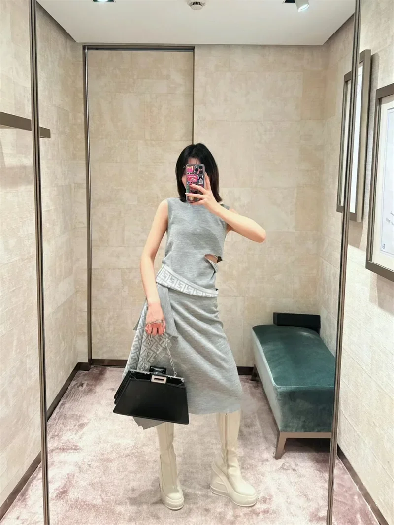 2024 Spring New Slope Heel Thick Bottom Round Toe High Heel Boots Fashion Sexy Cross-border Women's Plus Size Knee-high Boots
