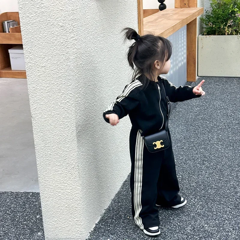 طقم هودي وسروال بناتي بسحاب - طقم ملابس كاجوال مكون من قطعتين للأطفال الصغار |   ملابس بوتيك للأطفال (السن 2-6) ملابس أطفال بنات