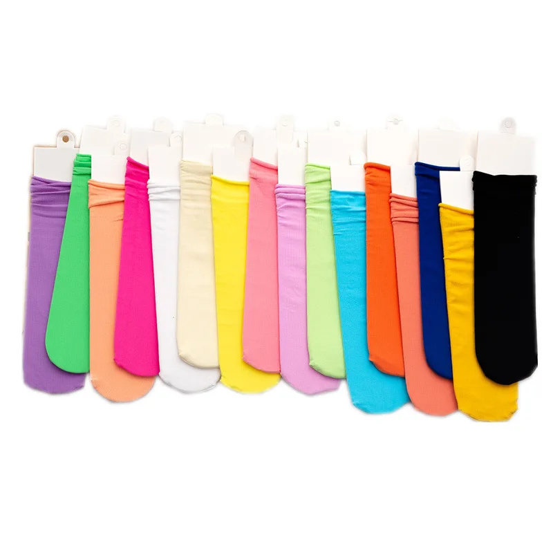 

New Candy Colored Stripes Cotton Girls Boys Long Socks Knee High Tube Children's Girls School Sports Socks