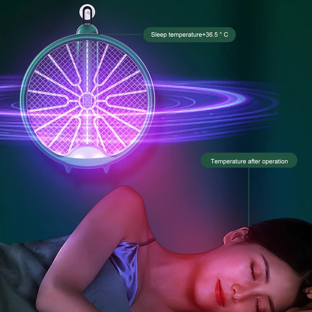 3000V Elektromos Szúnyog Ütő Szúnyoggyilkos Lámpa Usb Újratölthető Swatter Fly Riellent Cc - Image 4