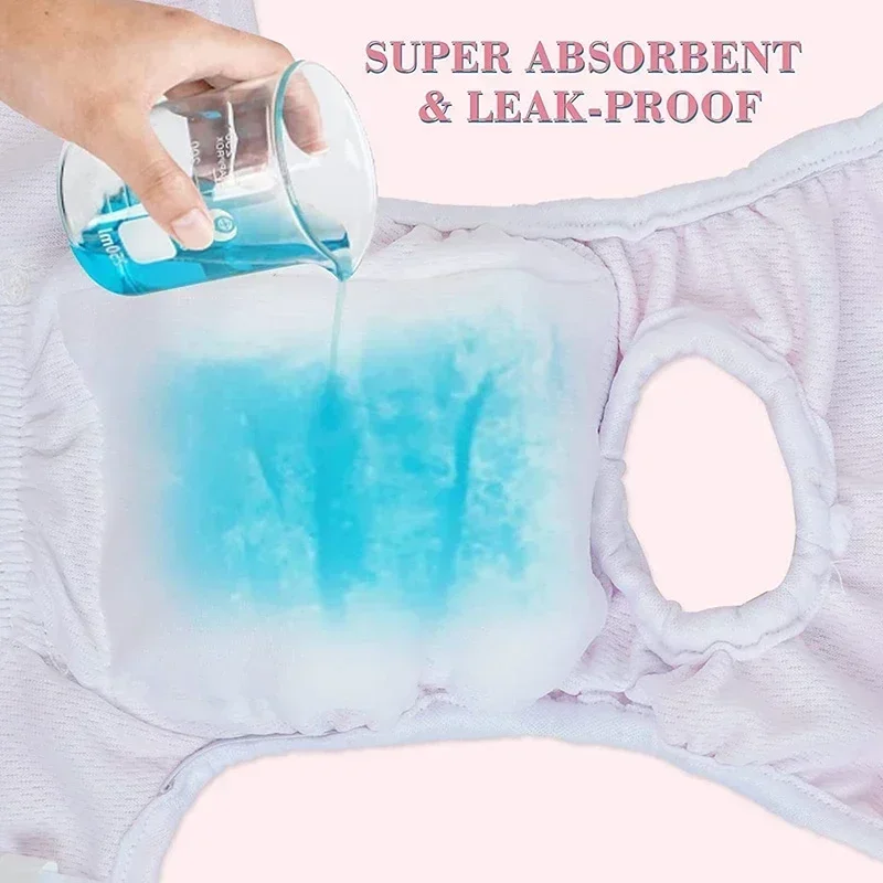 Washable Dog Diapers Physiological Pants Cute Cartoon Print Female Dog Diaper Underwear Dog Sanitary Panties pañales para perros - 3