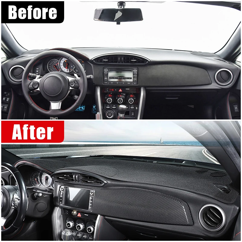 Copertura Cruscotto Per Toyota GT86 / FT86 / Scion FR-S / Subaru BRZ (2012-2019) - Tappetino In Flanella Antiscivolo, Protezione Solare, LHD