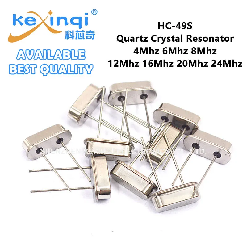 Quartz Crystal Resonator Passive Oscillator HC49S 4Mhz 6Mhz 8Mhz 12Mhz 16Mhz 20Mhz 24Mhz 32.768K 8.000MHZ 11.0592M 10PCS