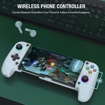 DinoFire MC101 Mobile Phone Gamepad Type C Hall Mechanical Controller for Android Phone iPhone 15/16 Cloud Gaming Xbox Game Pass 3