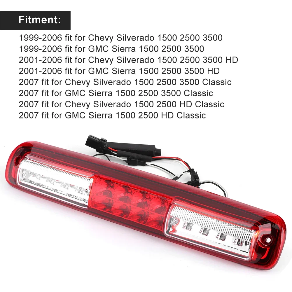 LED Third Brake Light Cargo Lamp For 1999-2006 Chevy Silverado & GMC Sierra - Red/Smoke Lens 10 thumbnail image