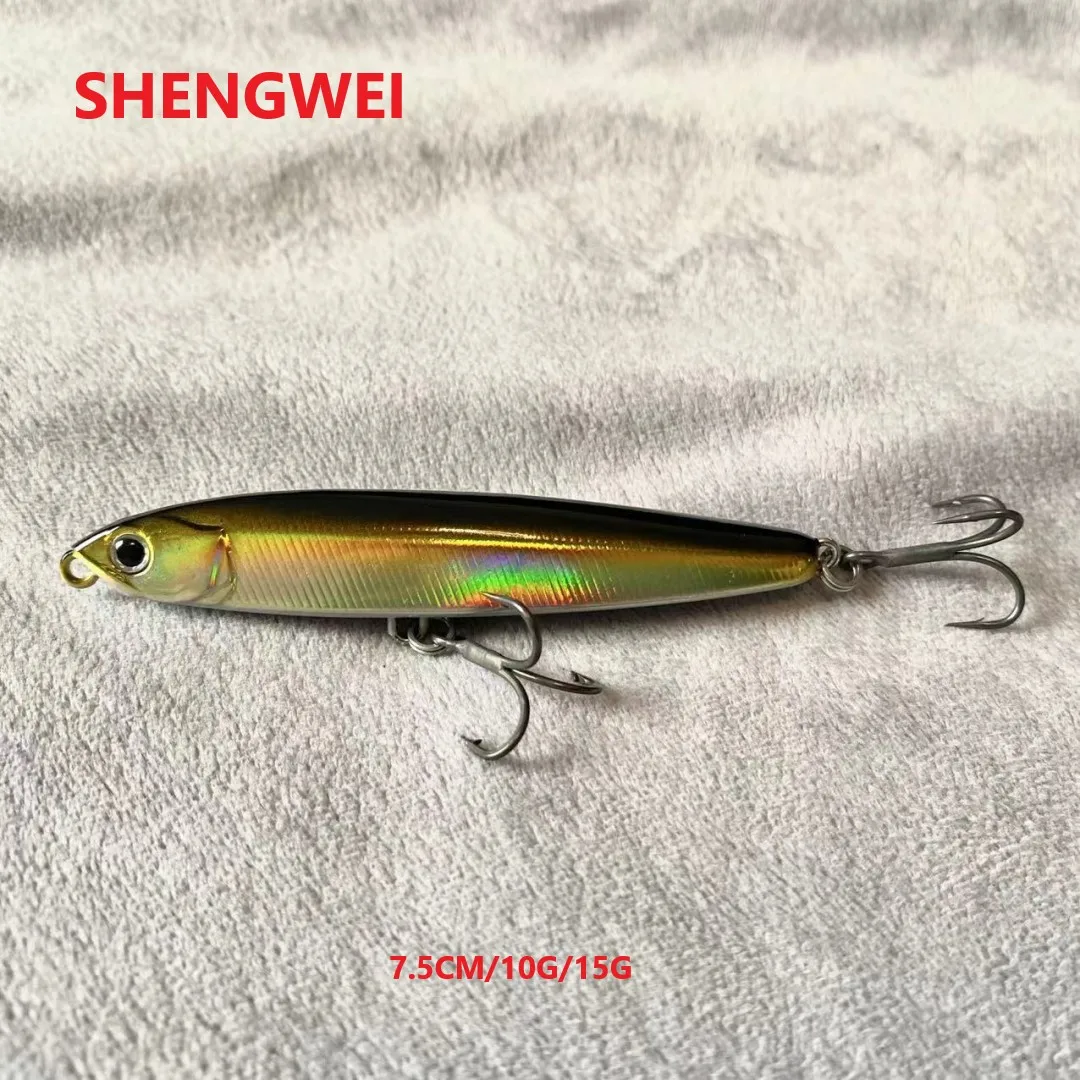 

3Pcs Señuelo para pesca con lápiz De Hundimiento cebo Artificial 7.5cm 10g 15g Para Pesca De atún Wobbler rattling lures
