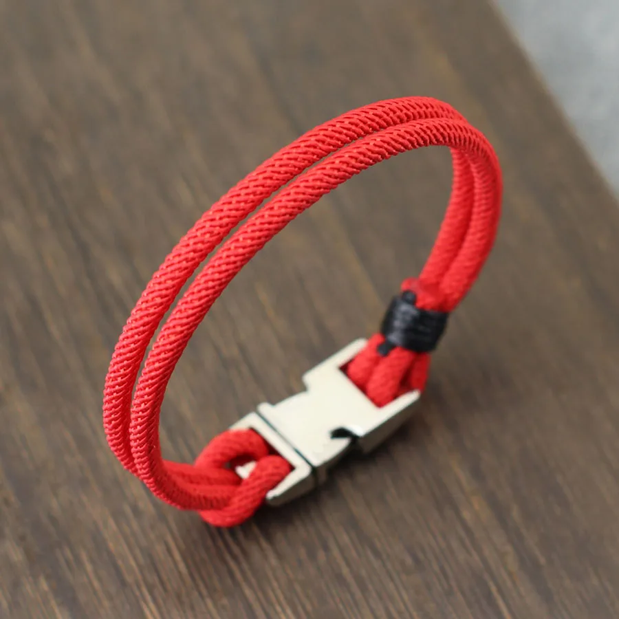 Red Thread Handcrafted Wrap Bracelet for Men