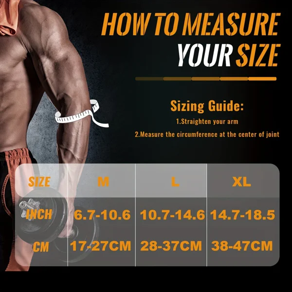 肘部压缩袖(1对)-预防和恢复肌腱炎的支持,适用于健身房 举重、网球、篮球、骑行旅游-14