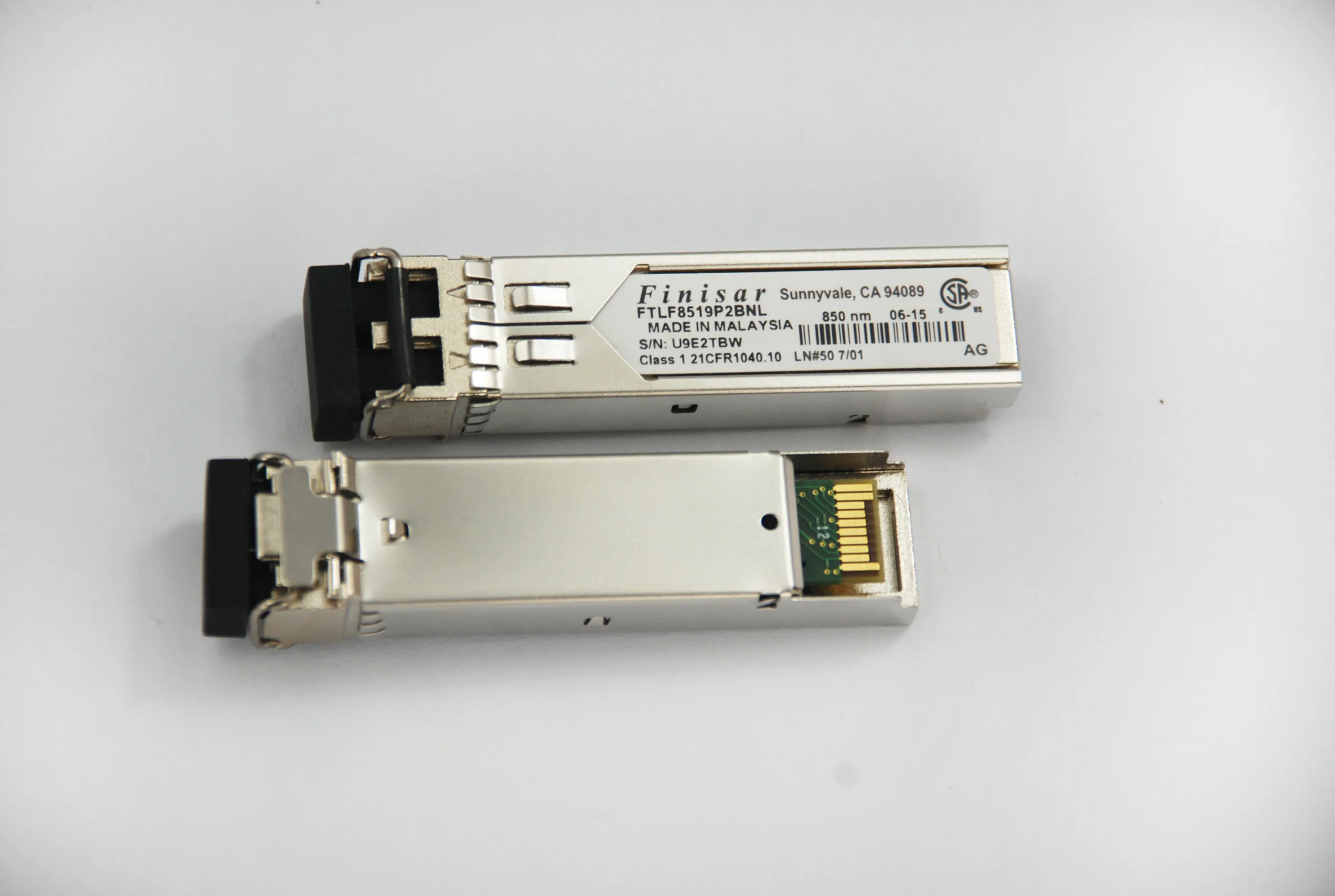 Finisar FTLF8519P2BNL 850nm 1.25G 500M SFP Gigabit optical fiber module/1.25g sfp/ 1g switch/1g Transceiver