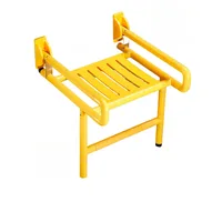 Bathroom folding chair wall-mounted non-slip stool wall shower safety armrest stool 1