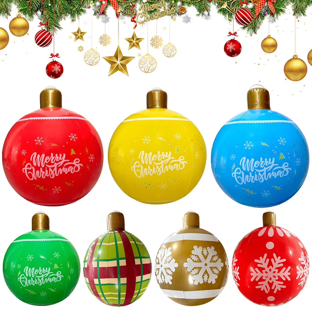 Description Picture 5 of item24 Inch Giant Inflatable Christmas Ball Large Outdoor Decorated Ball New Years Christmas Ornaments Christmas Decorations Ball