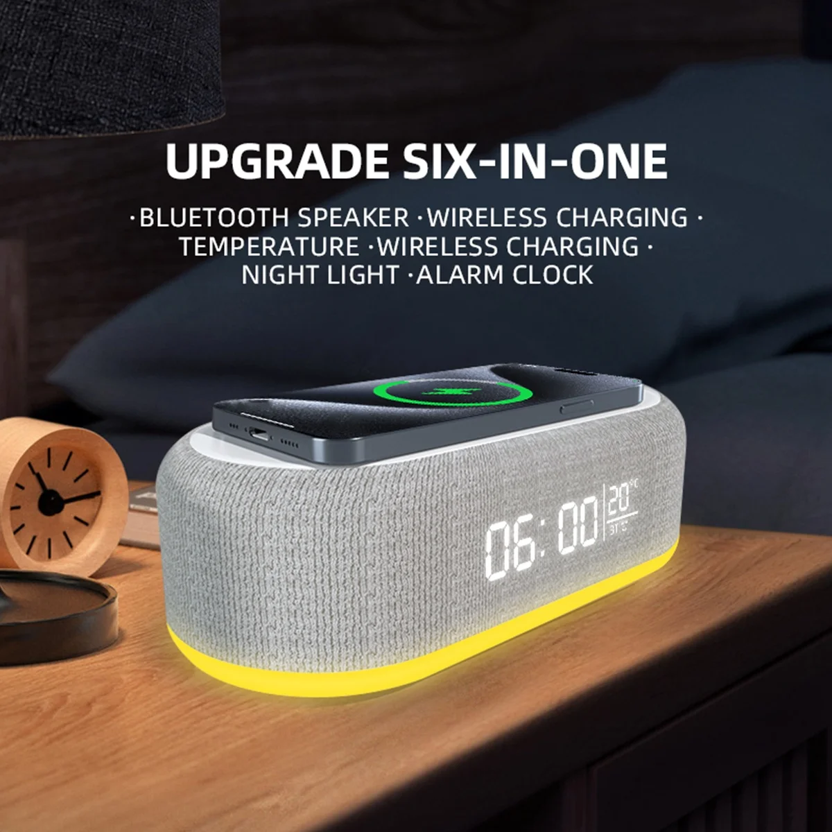 

Bluetooth-Колонка со светодиодной подсветкой и будильником, 30 Вт