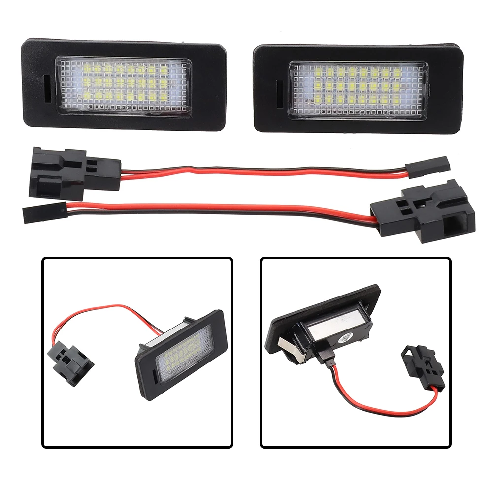 

License Plate Light LED Lamp For A4(B8) 4D 08~12 12-30V 20-22LM(single) 2835*24PCS 4G0943021 6500-7000K 8T0943021