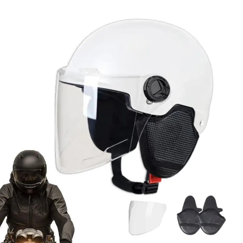 

Motorcycle Helmets Half Dual Lens Scooter Moto Helmet Double Visor Helmets Suitable For Four Seasons Motorcycle Equipments