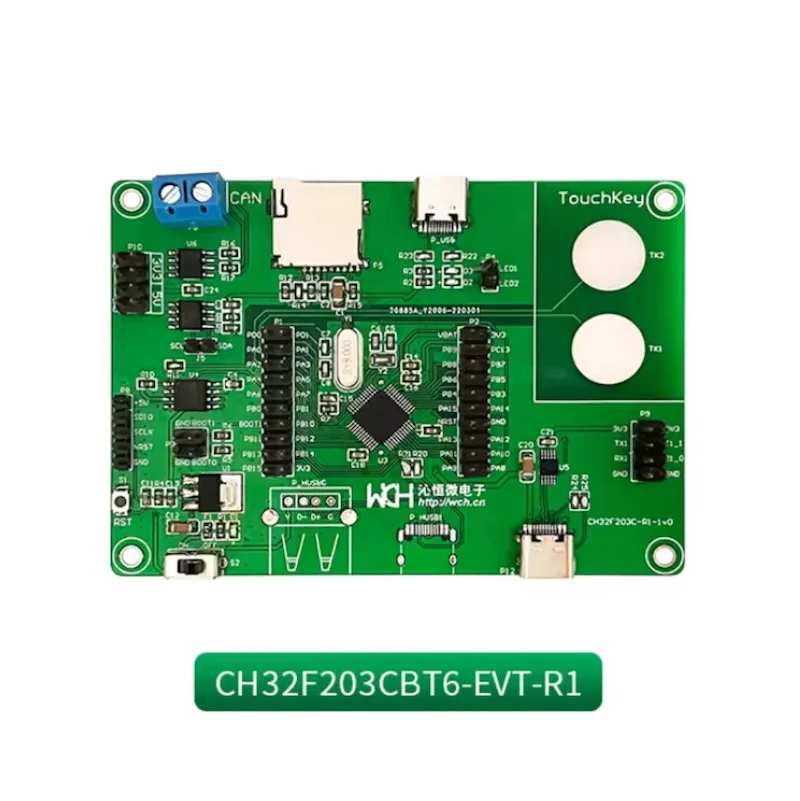 2개/로트 CH32F203 EVT 보드, Cortex-M3 MCU, USB, 저전력 모드, OPA, 터치키, CAN, 2선 디버그 인터페이스