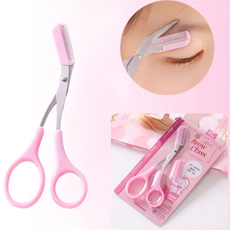 Eyebrow Trimmer Scissor Beauty Products for Women Eyebrow Scissors with Comb Stainless Steel Makeup Tools Beauty Scissors