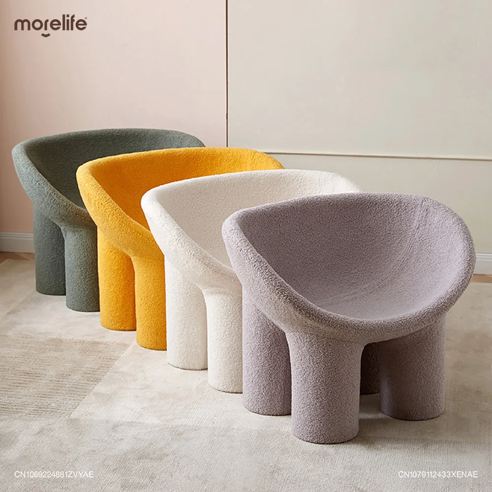 Nordic Creative Upholstered Elephant Leg Chair Living Room Single Seat Sofa Chair Shoe Bench Comfort Outdoor Chair Furniture