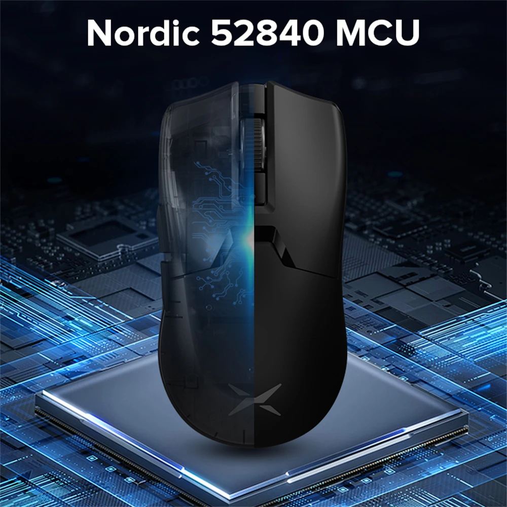 Mouse Ultra Leve para Jogos Macro Mice para pc Gamer Bluetooth Tri-mode 26000dpi Compatível 4k 49g Paw3395 Delux-m800 - Imagem 6
