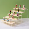 1-5 Tier Wood Acrylic Display Stand Hand-made Figure Doll Décor Toy Animation Car Model Blind Box Perfume Shelves Organizers 4