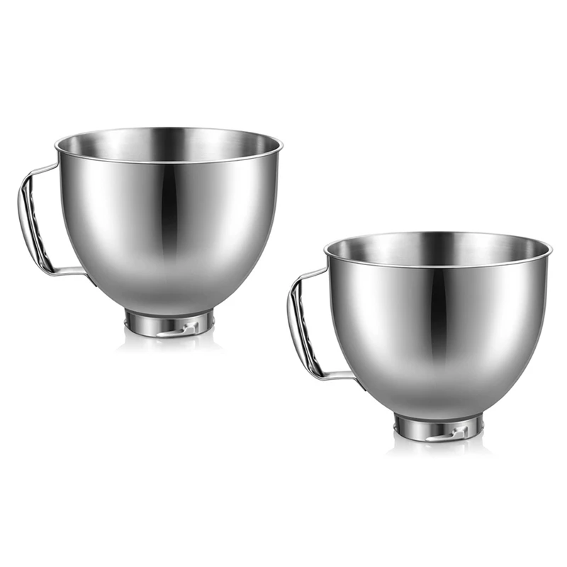 1pc Stainless Steel Mixer Bowl For KitchenAid 4.5-5 QT Tilt-Head Mixer,  Compatible With Kitchenaid Artisan&Classic Series K45SS, KSM75, KSM90,  KSM95