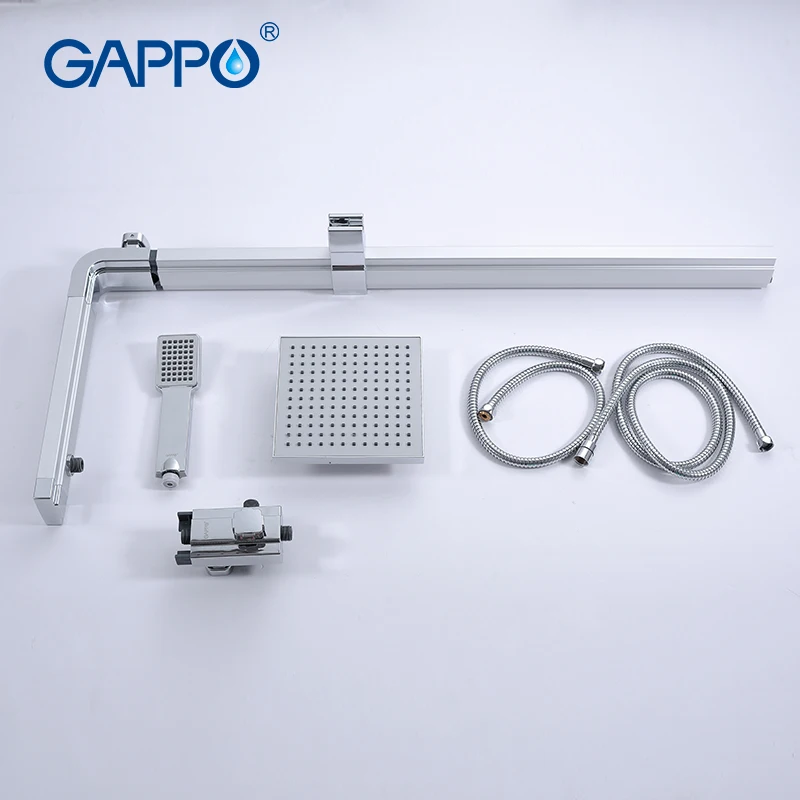 Bathroom Shower Faucets Bath Shower System Wall Mounted Faucet Mixer Tap Rain Set Waterfall ABS Panel Massage shower head,shower set